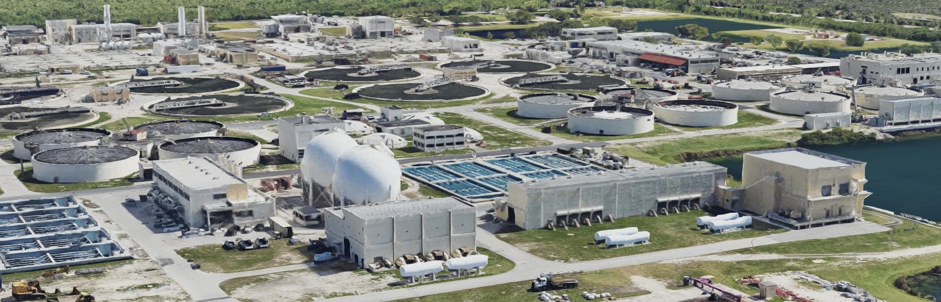 South District Wastewater Treatment Plant — Lieu réel