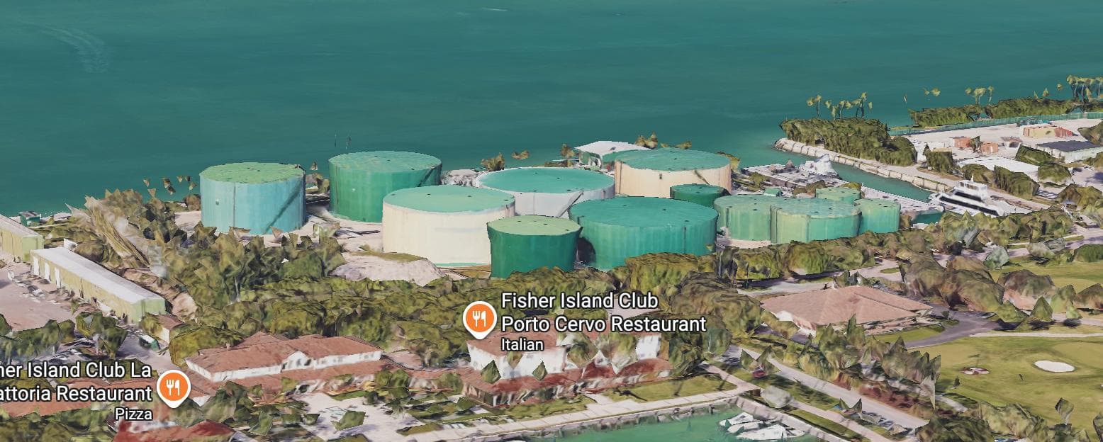 QV74+CVW Fisher Island — Lieu réel